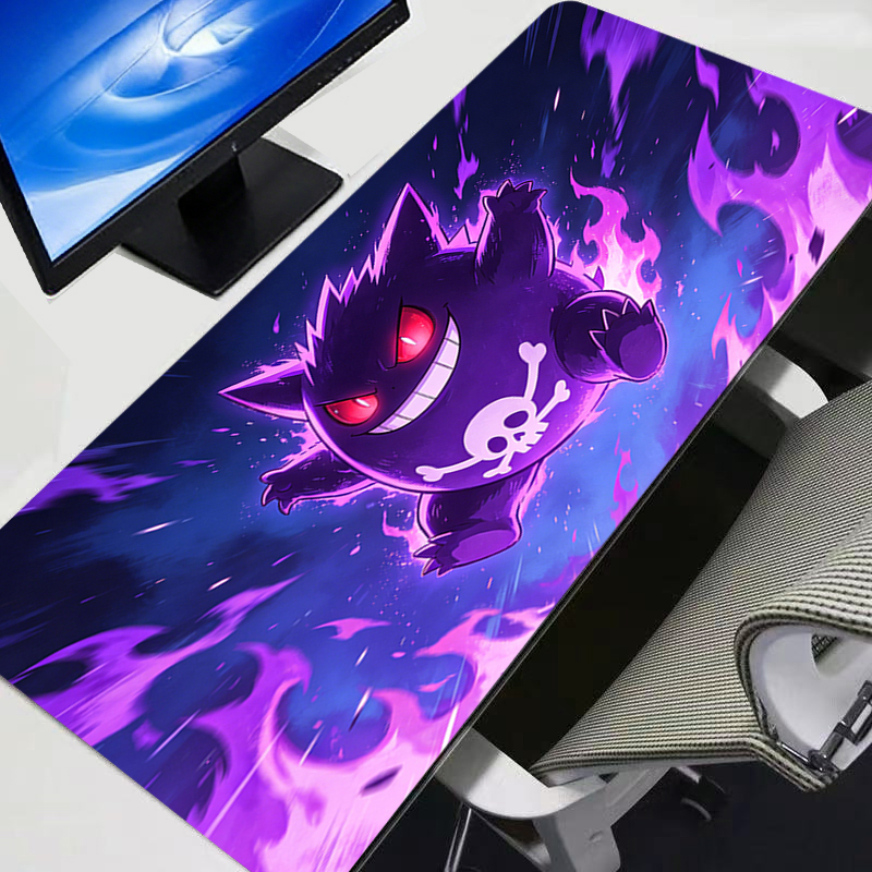 Gaming Keyboard Easy To Clean - Mouse Pad Gengar Pokemon Pikachu Anime
