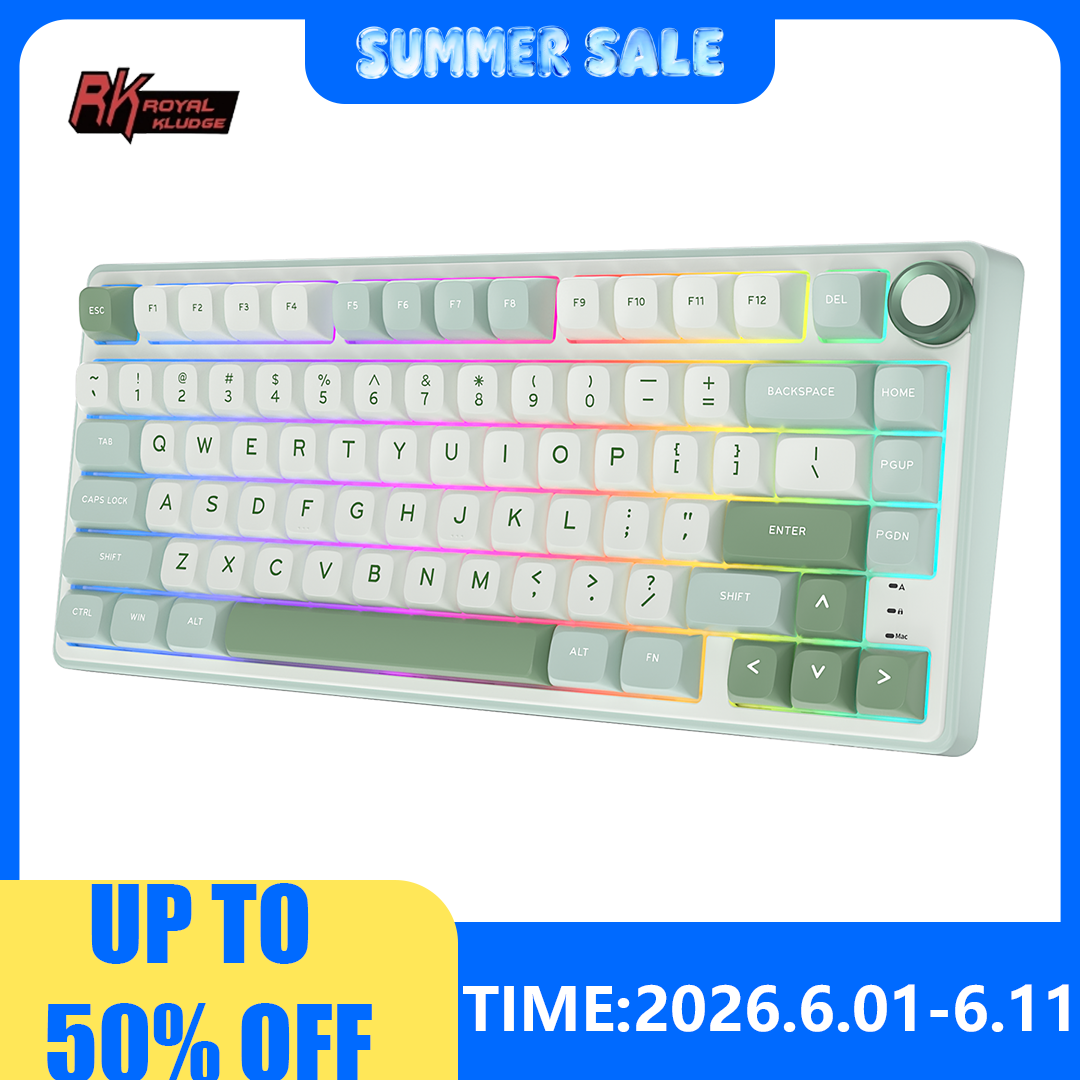 Gaming Keyboard Bundle - RK Royal Kludge R75 Gasket Wired