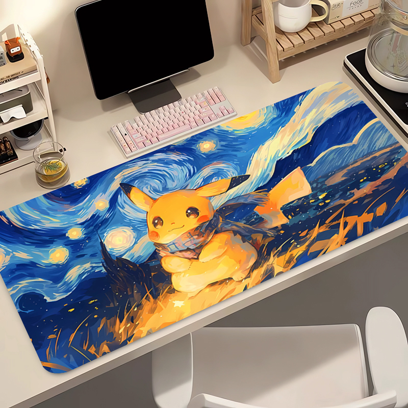 Gaming Keyboard Typewriter - Anime Mouse Pad 90x40cm Pokemon Pikachu
