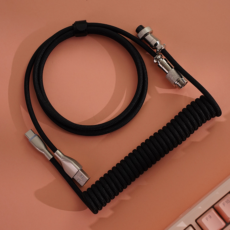 Gaming Keyboard Brand - Type C USB aviator coiling cable