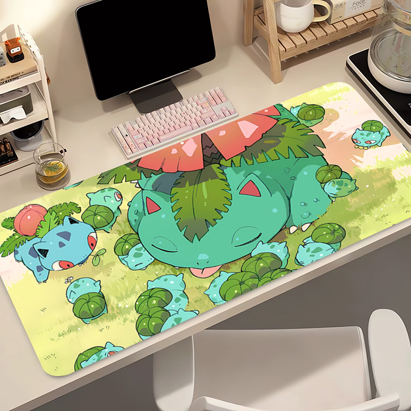 Gaming Keyboard Easy To Clean - Anime Mouse Pad Pokemon Bulbasaur Large