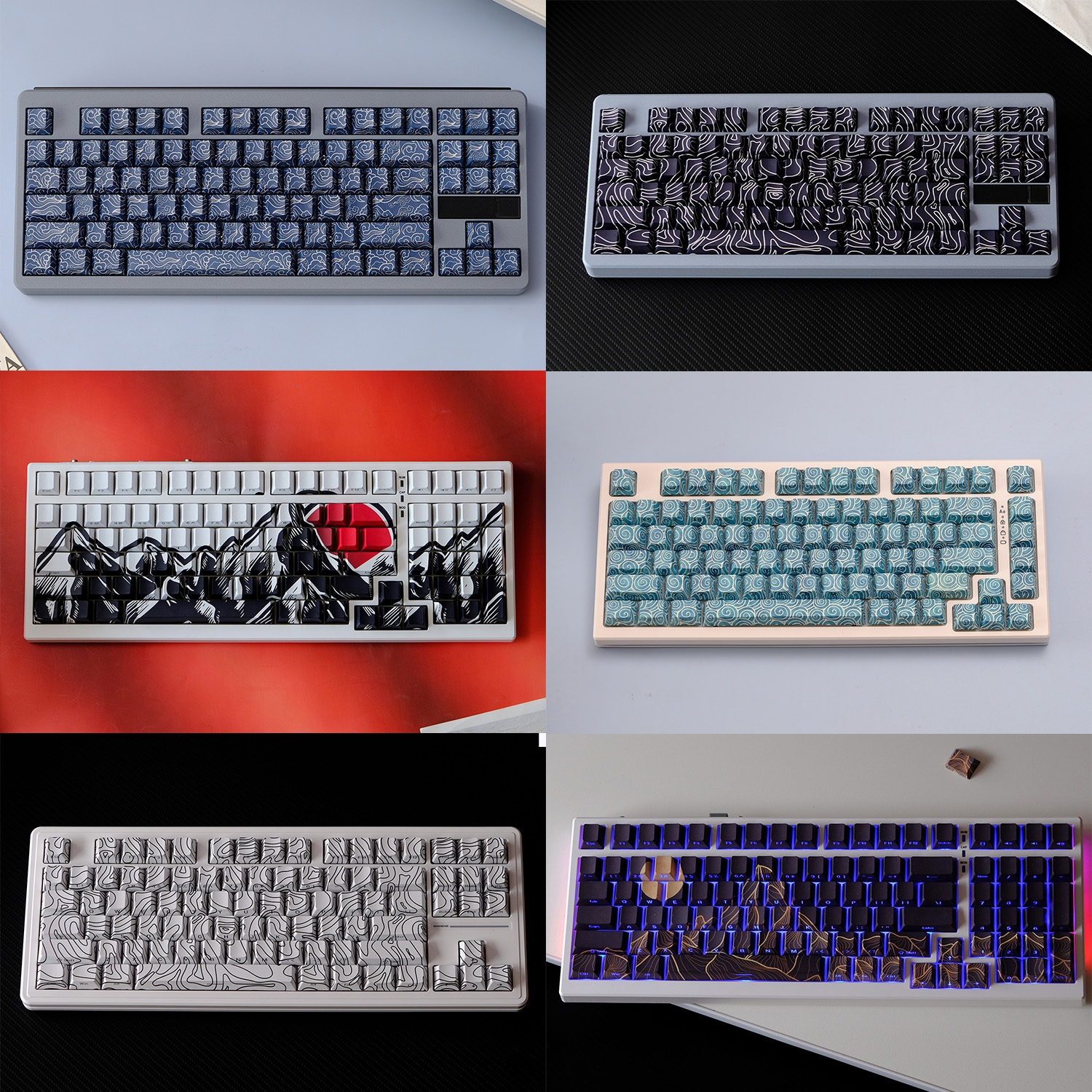 Gaming Keyboard Typewriter - KYOMOT 135 Keys PBT Side Print