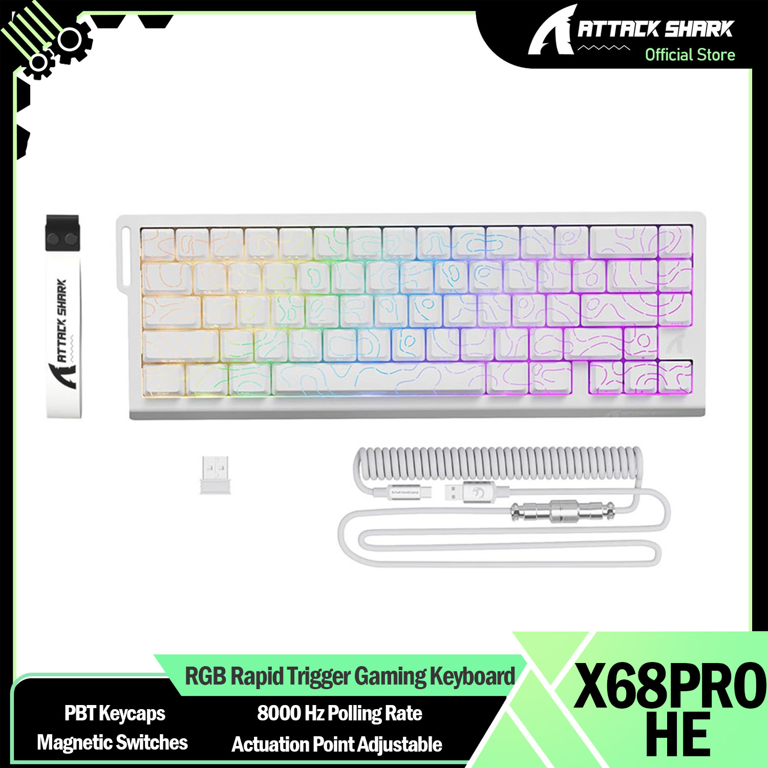 Gaming Keyboard Brand - ATTACK SHARK X68PRO HE RGB Rapid