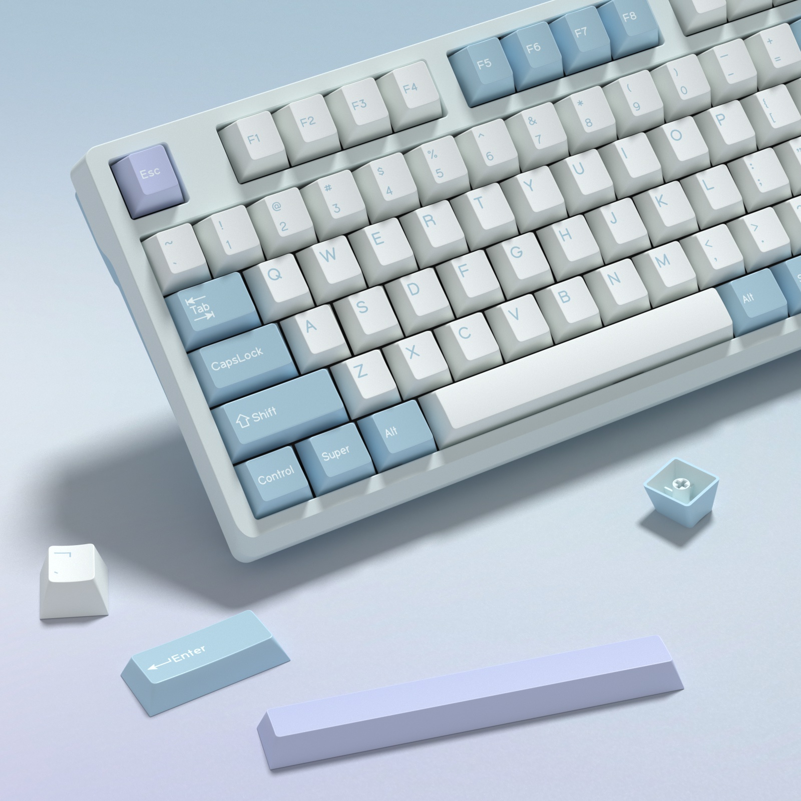 Gaming Keyboard Typewriter - KBDiy GMK Illusion Keycap Cherry Profile