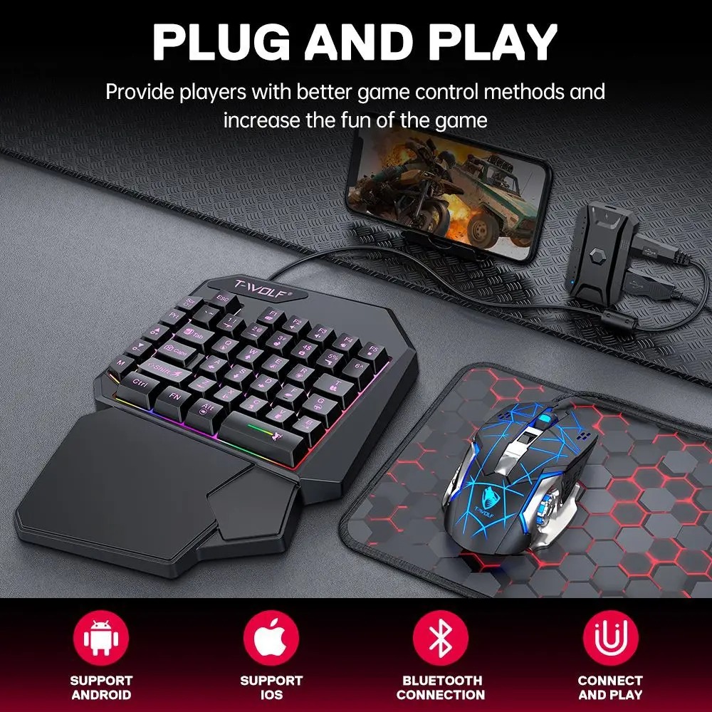 5 in 1 RGB Gaming Keyboard Mou - Gaming Keyboard 1 Hand review and price