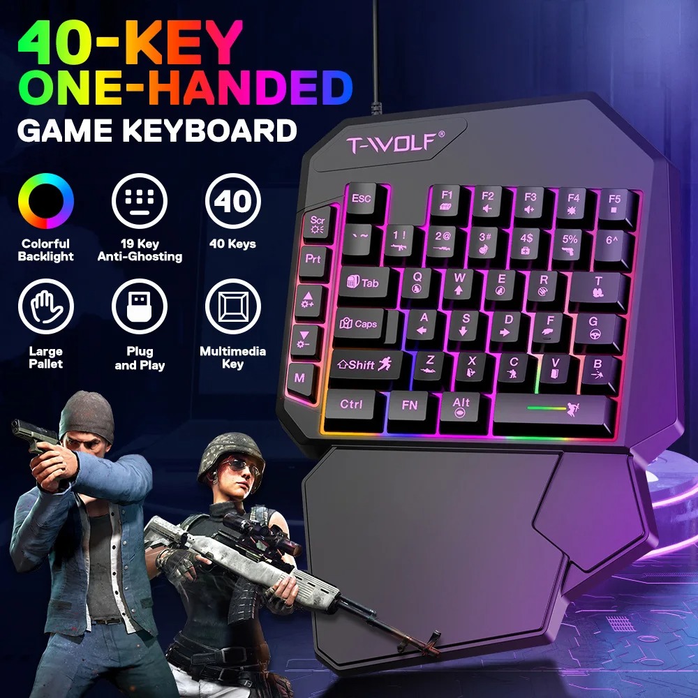 5 in 1 RGB Gaming Keyboard Mou - Gaming Keyboard 1 Hand review and price