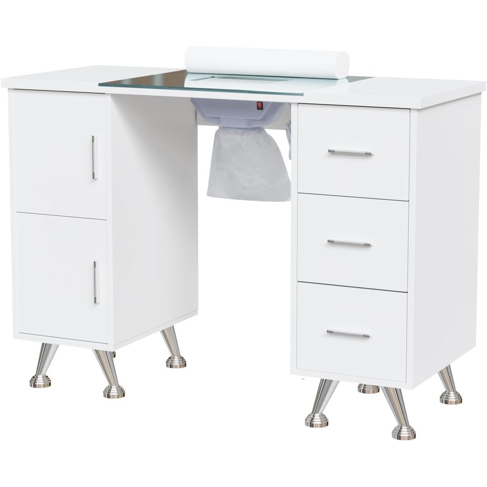 Manicure Table Nail Desk for N - Wrist Rest Wood review and price
