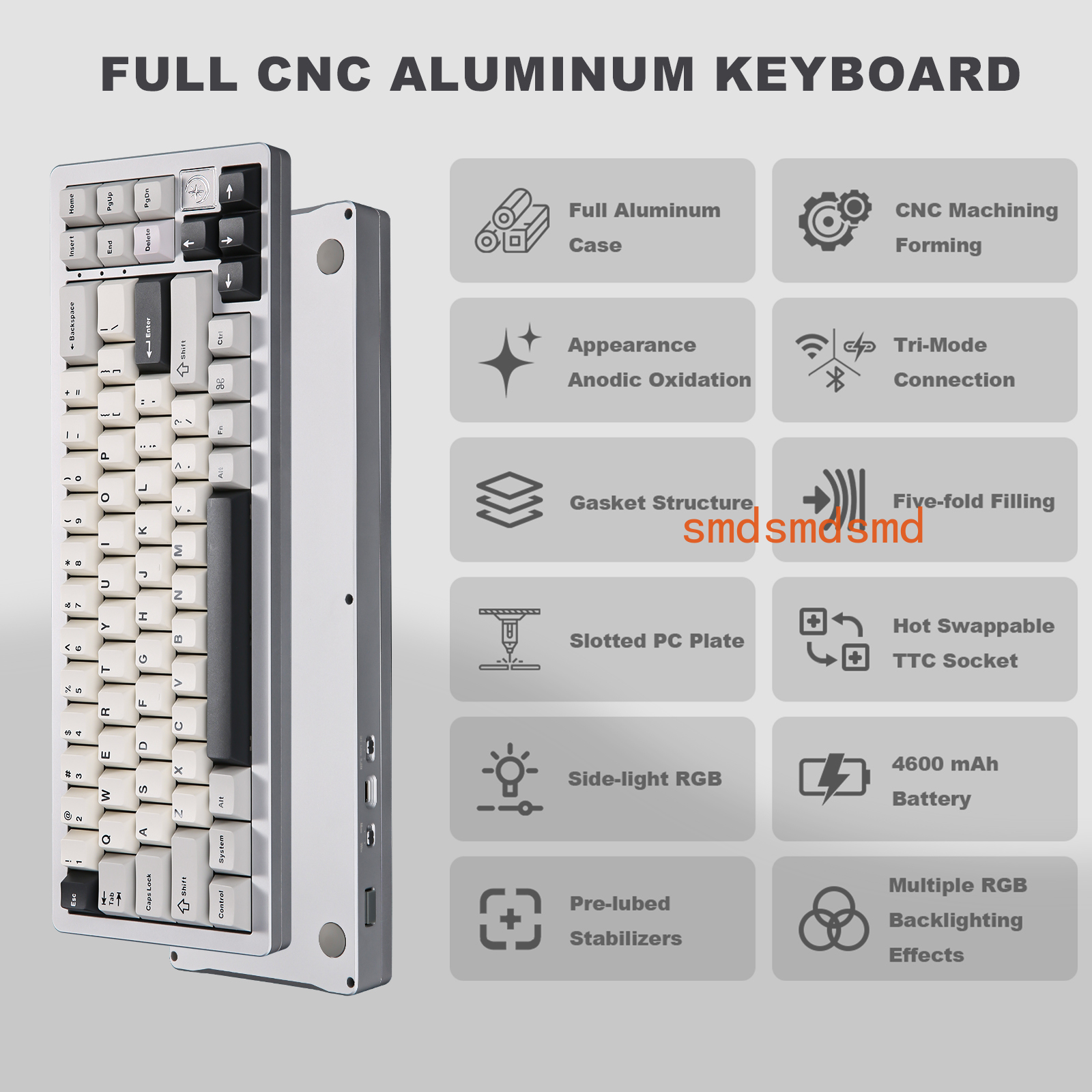 AL71 Silver CNC Aluminum Mecha - Gaming Keyboard Mechanical Wireless review and price