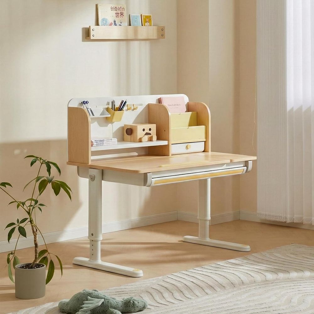 Adjustable Wooden Kids Desk wi - Wrist Rest Wood review and price