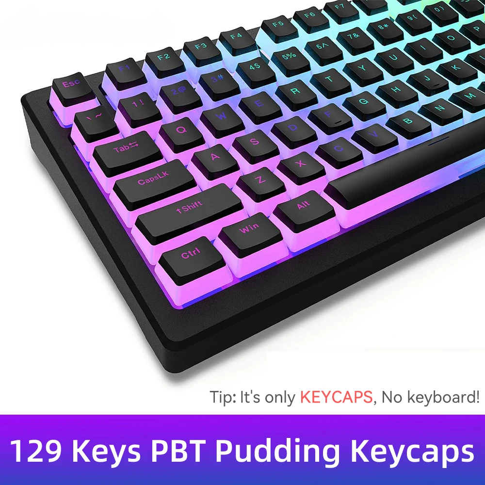 New Pudding PBT Keycaps 129 Ke - Gaming Keyboard Bundle review and price