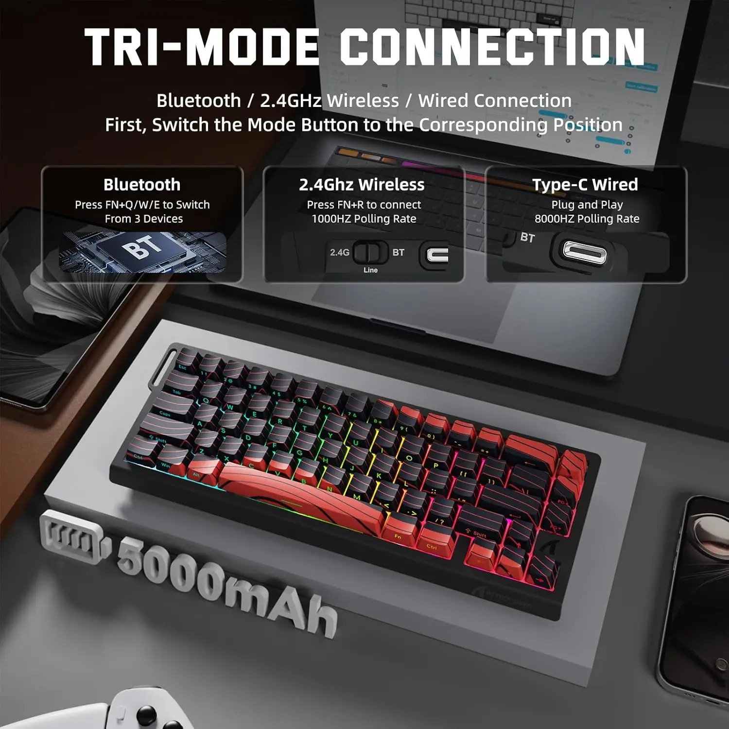 ATTACK SHARK X68 PRO HE Wirele - Gaming Keyboard Brand review and price
