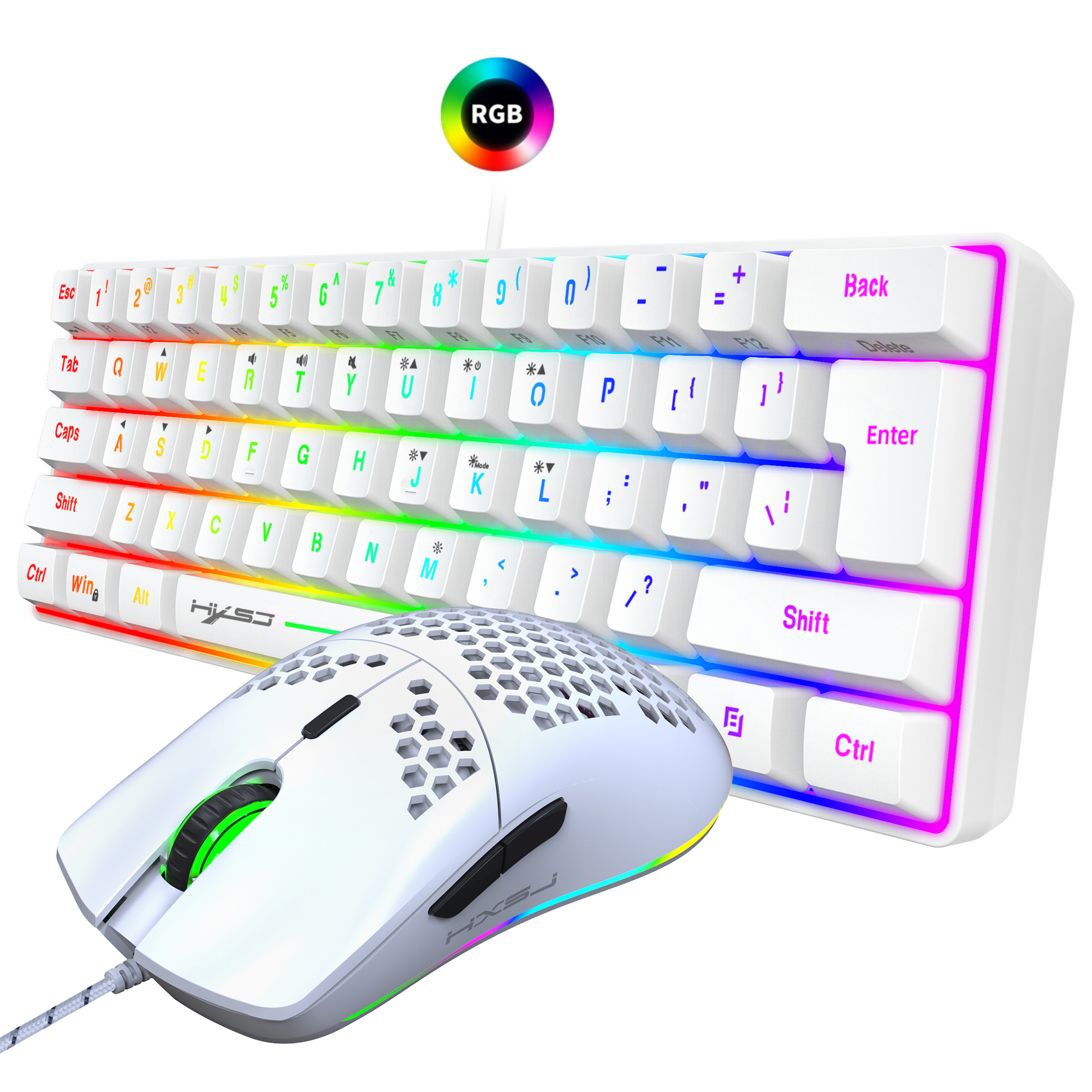 Hot selling HXSJ 61 keys V700  - Gaming Keyboard Bundle review and price