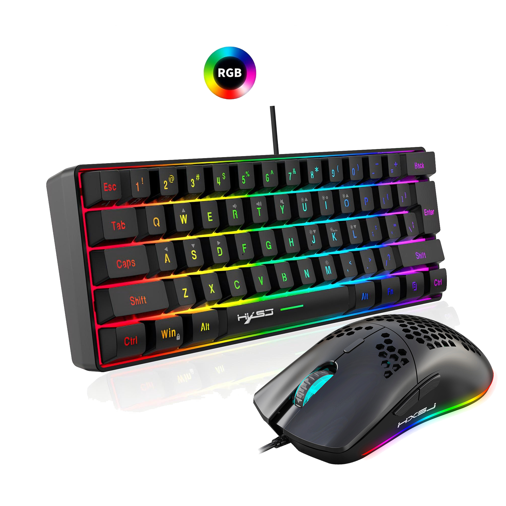 Hot selling HXSJ 61 keys V700  - Gaming Keyboard Bundle review and price