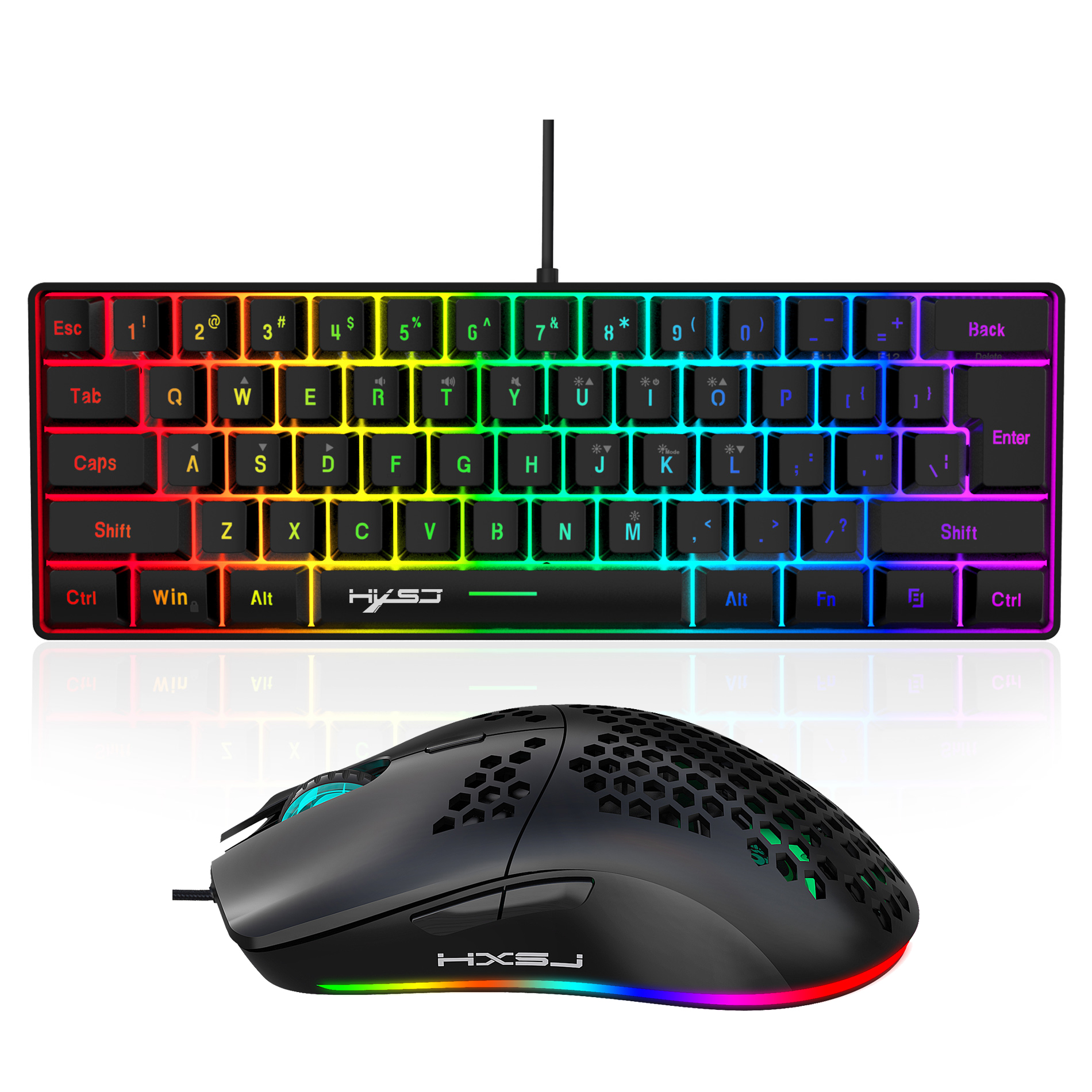 Hot selling HXSJ 61 keys V700  - Gaming Keyboard Bundle review and price