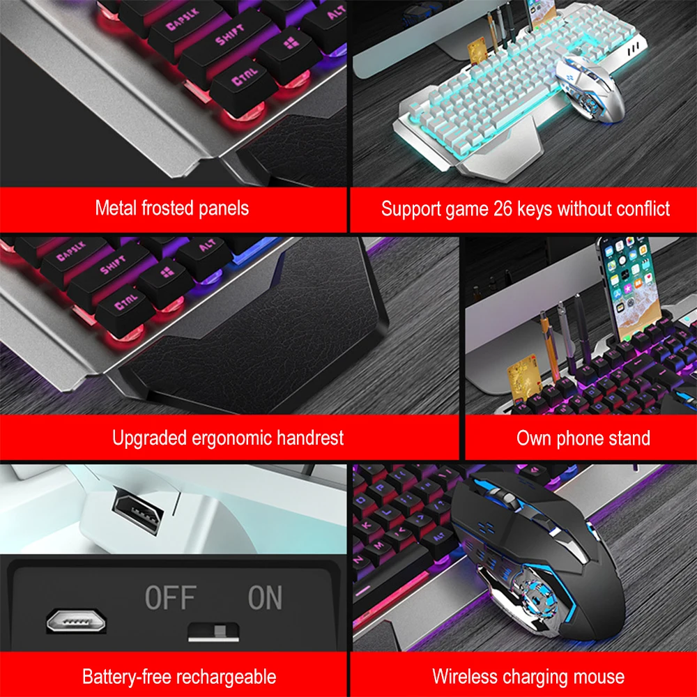 K680 Rechargeable 2.4G wireles - Gaming Keyboard Bundle review and price