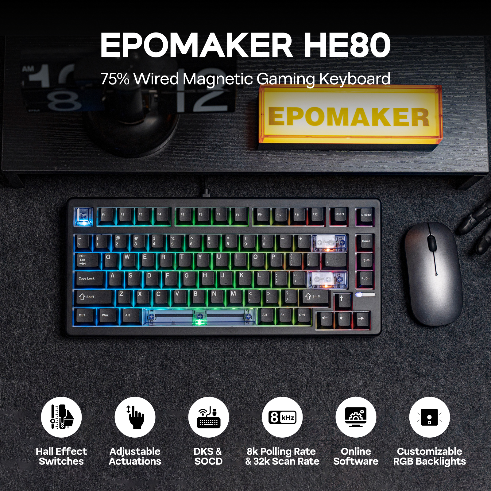 EPOMAKER HE80 75% US QWERTY La - Gaming Keyboard Expensive review and price