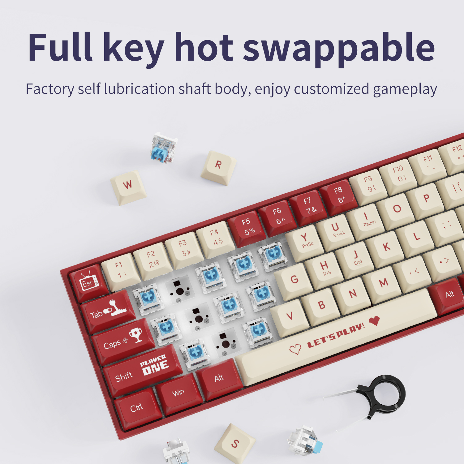 AJAZZ AK680 65% Wired Gaming M - Gaming Keyboard Hot Swappable review and price