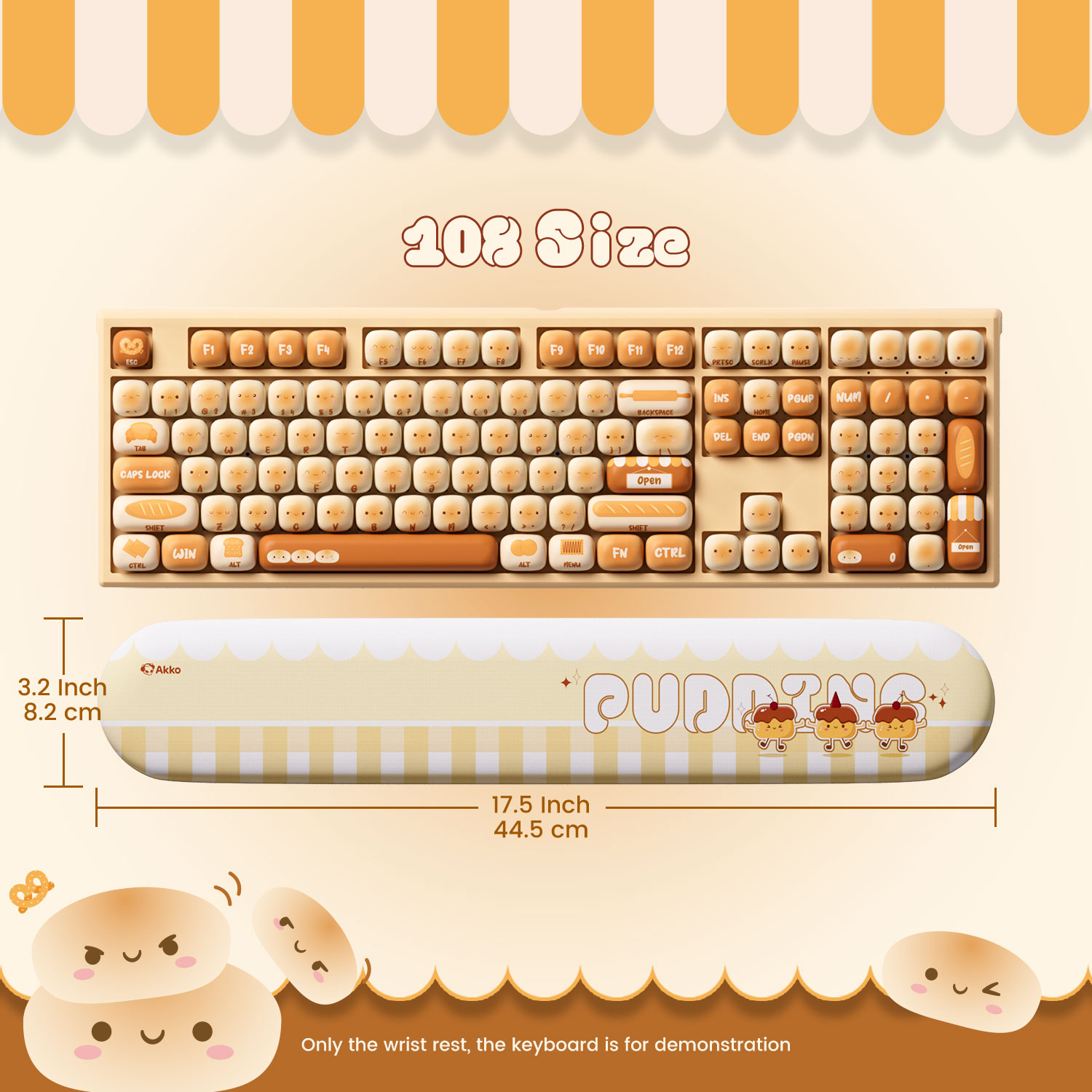 Akko Pudding Buns Keyboard Wri - Gaming Keyboard Hand review and price