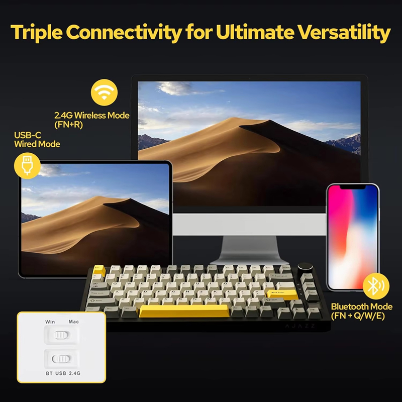 AK820/AK820Pro Gaming Mechanic - Gaming Keyboard Mechanical Wireless review and price