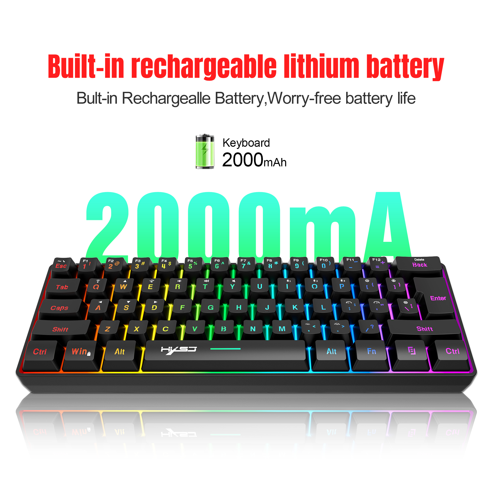 HXSJ L500 Tri mode wired wirel - Gaming Keyboard Bundle review and price