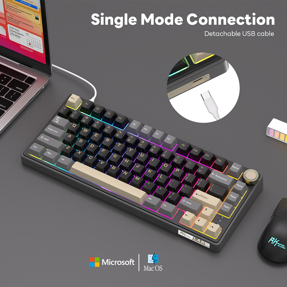 Royal Kludge RK R75 Wired Gami - Gaming Keyboard Bundle review and price