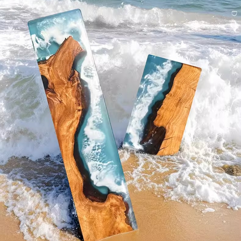 Handcrafted Ocean Wave Resin W - Wrist Rest Wood review and price