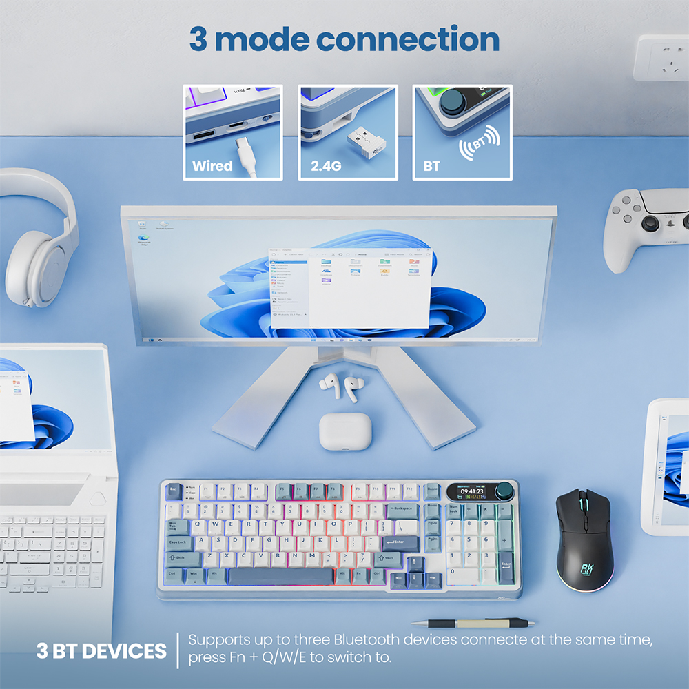 RK ROYAL KLUDGE S98 Mechanical - Gaming Keyboard Bundle review and price