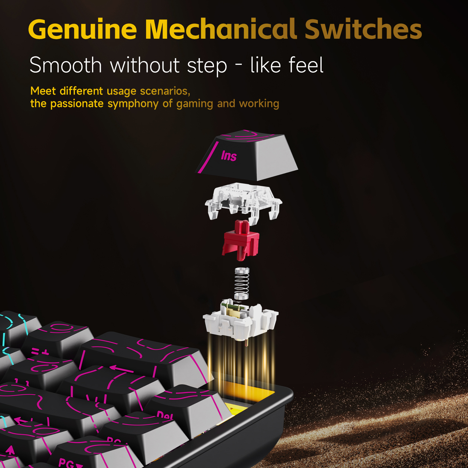 AJAZZ NK68V2 Single-Mode Wired - Gaming Keyboard Brand review and price