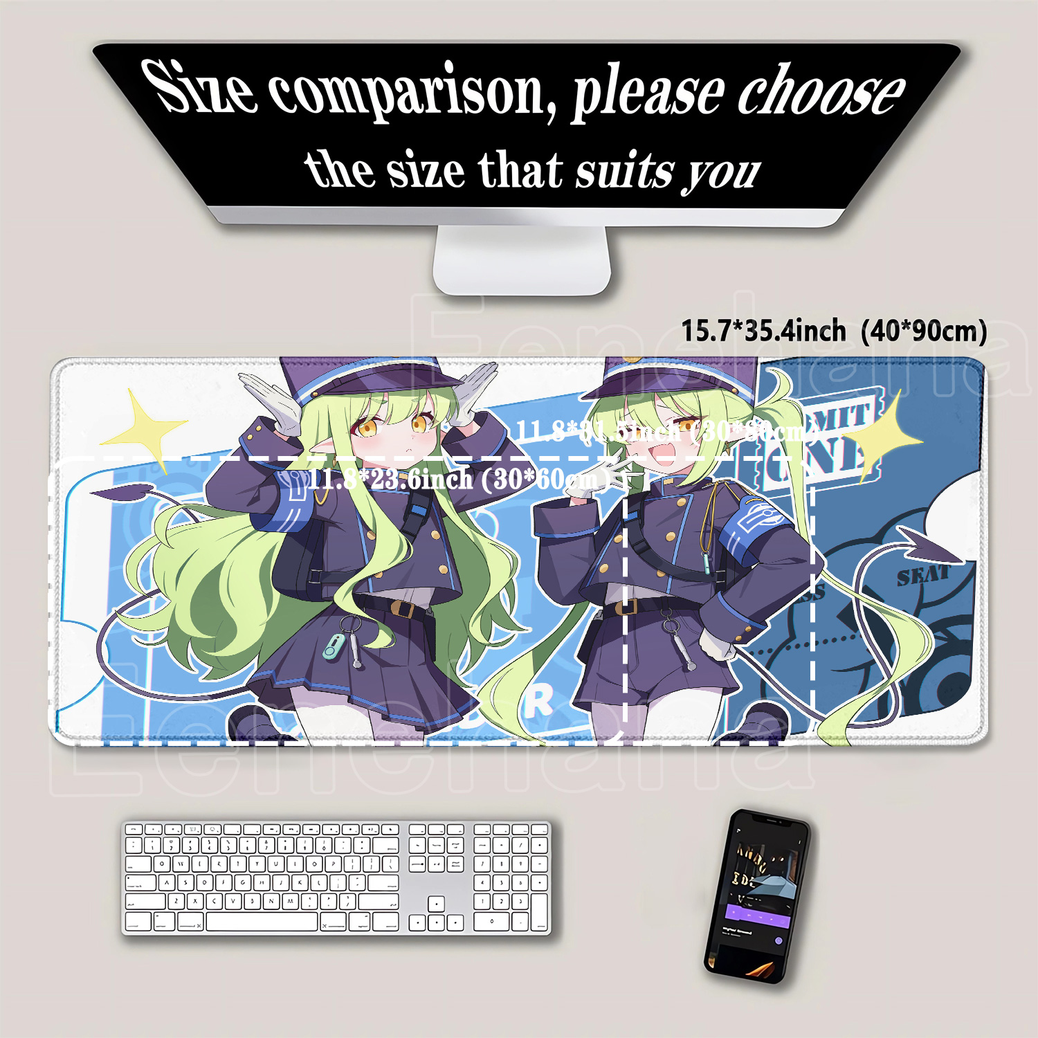 Gaming Mousepad Blue Archive H - Gaming Keyboard Typewriter review and price