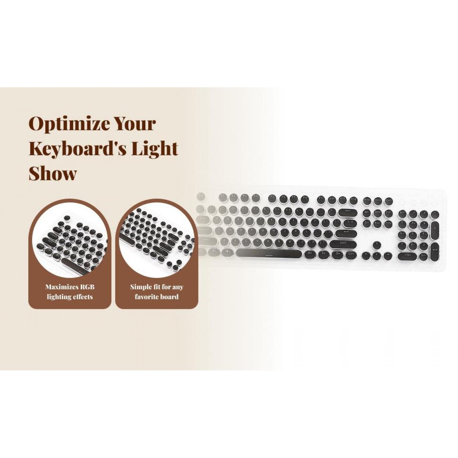 Round Keys PBT with Translucen - Gaming Keyboard Typewriter review and price