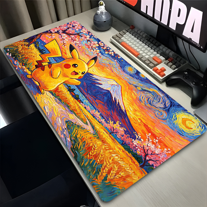 Mouse Pad Pokemon Pikachus Rub - Gaming Keyboard Easy To Clean review and price