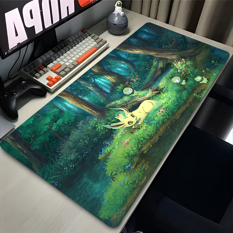 Mouse Pad Gamer P-pokemon Leaf - Gaming Keyboard Easy To Clean review and price