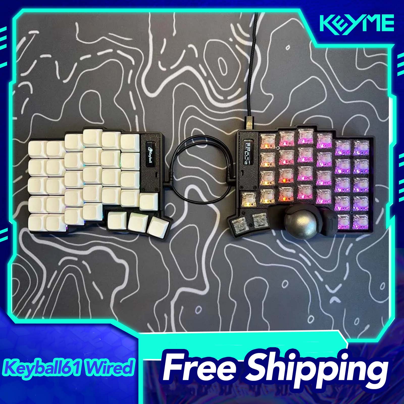 Keyball 39/44/61 Split Keyboar - Gaming Keyboard Bundle review and price