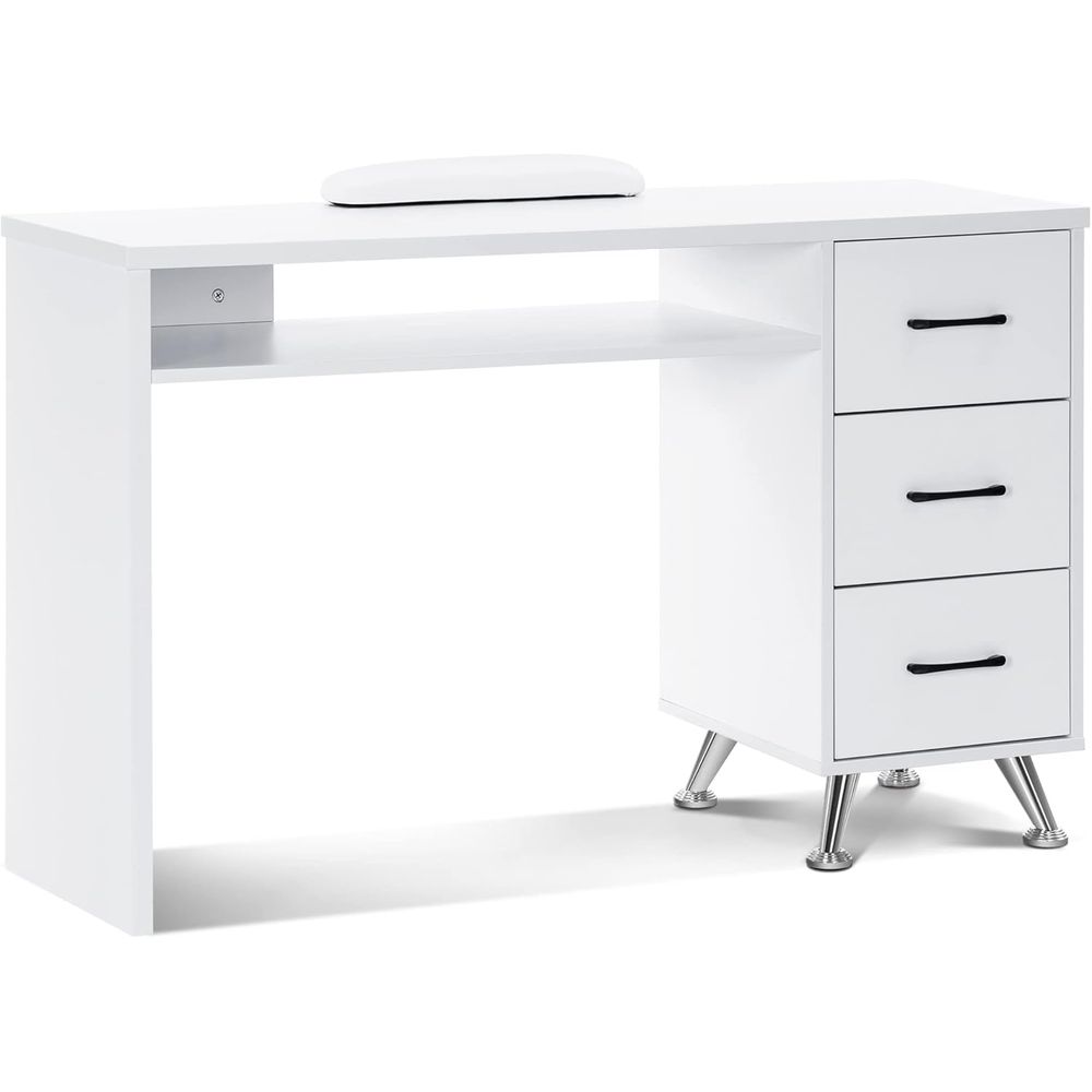 Manicure Table with Drawers Na - Wrist Rest Wood review and price