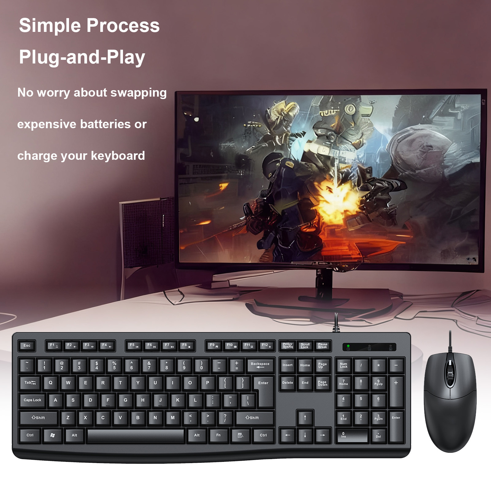 T650 Keyboard Mouse Combo USB  - Gaming Keyboard And Mouse Combo review and price