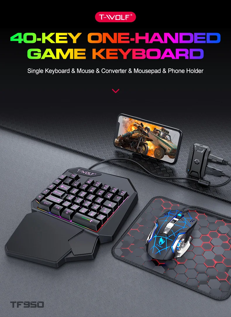 Kit Mobilador Gamer Kit Gaming - Gaming Keyboard 1 Hand review and price