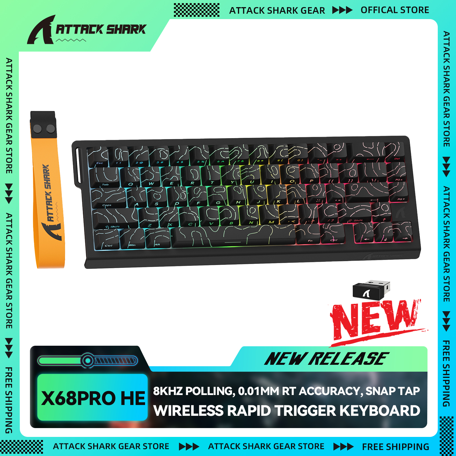 ATTACK SHARK X68PRO HE Wireles - Gaming Keyboard Brand review and price
