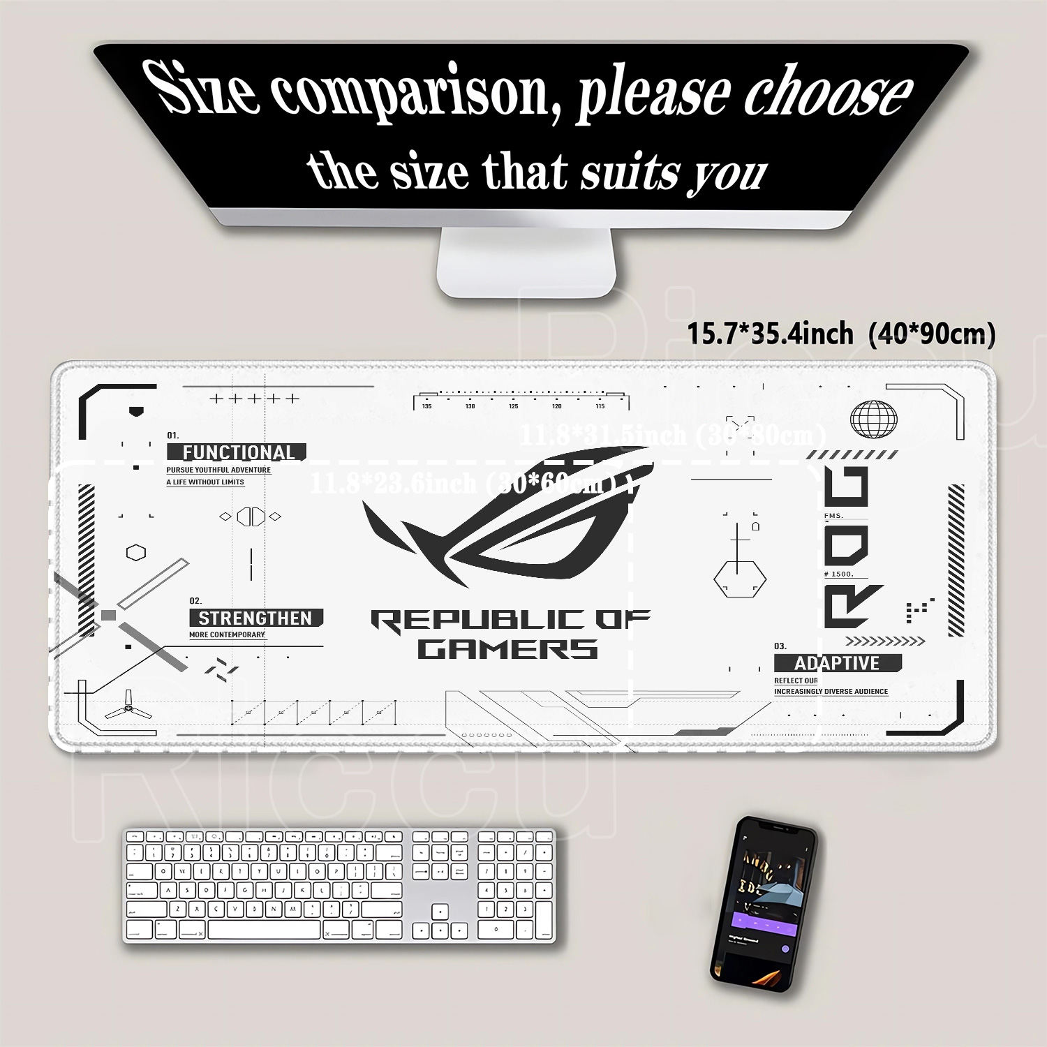 R-ROG Large Gaming Mouse Pad A - Gaming Keyboard Typewriter review and price