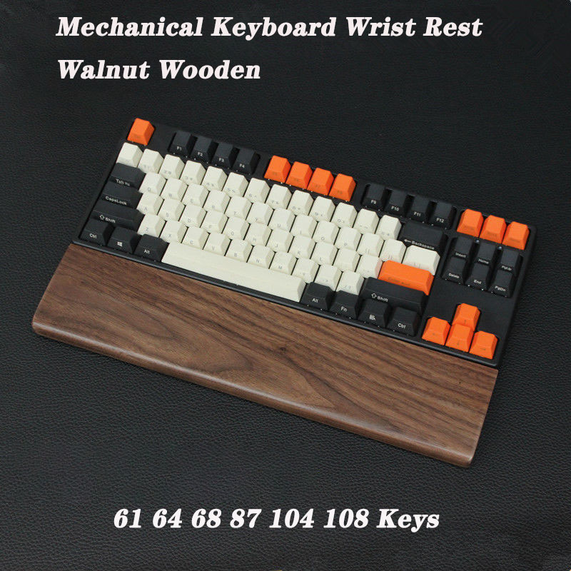 Walnut Wood Mechanical Keyboar - Wrist Rest Wood review and price