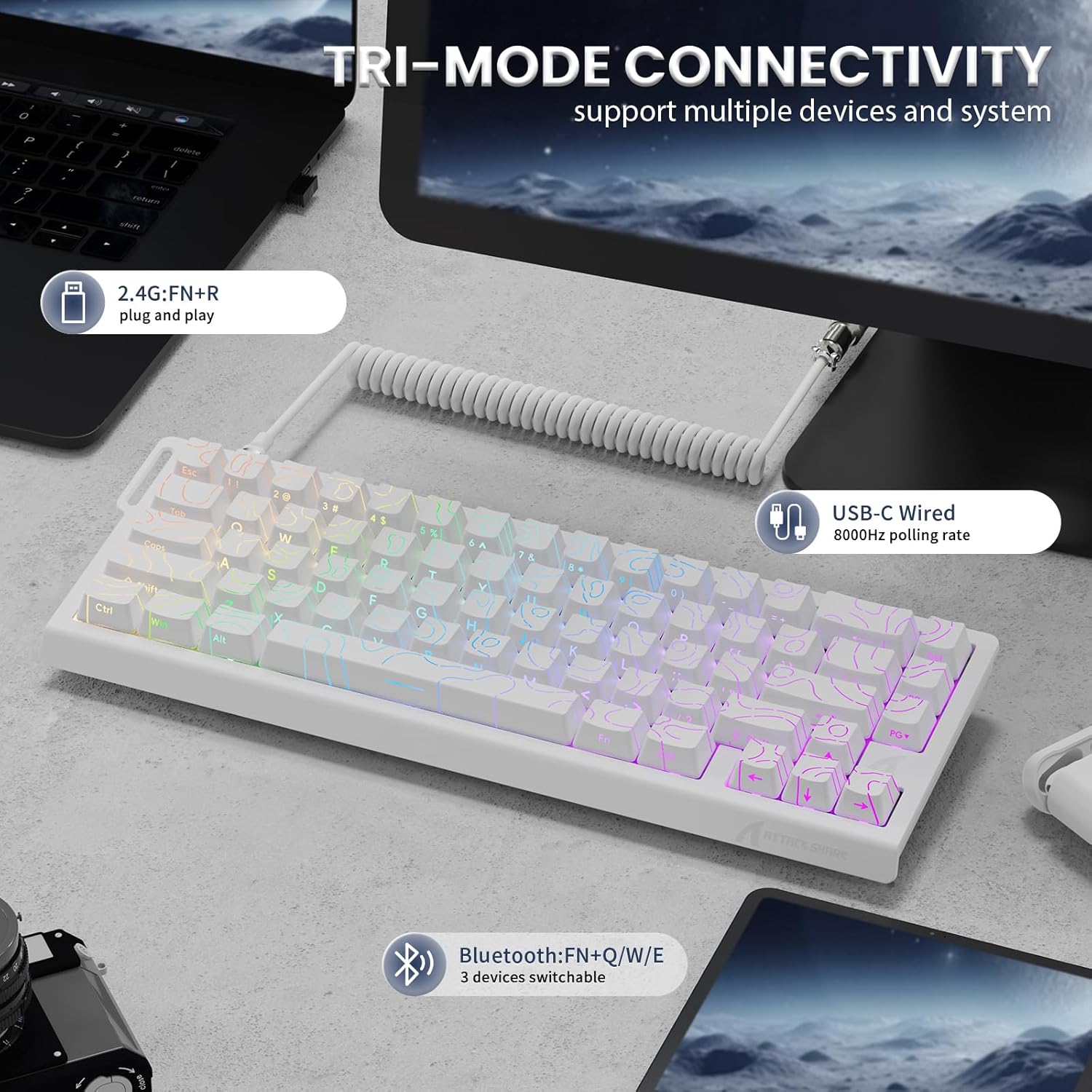 ATTACK SHARK X68PRO HE RGB Rap - Gaming Keyboard Brand review and price