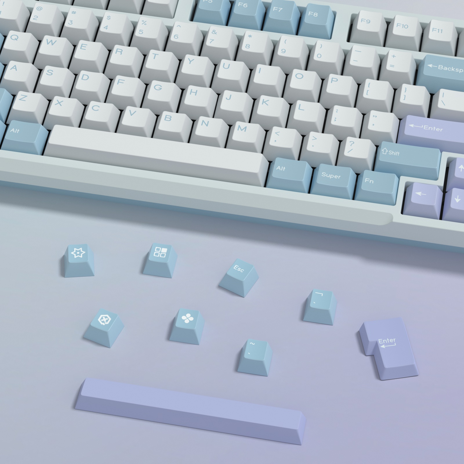 KBDiy GMK Illusion Keycap Cher - Gaming Keyboard Typewriter review and price