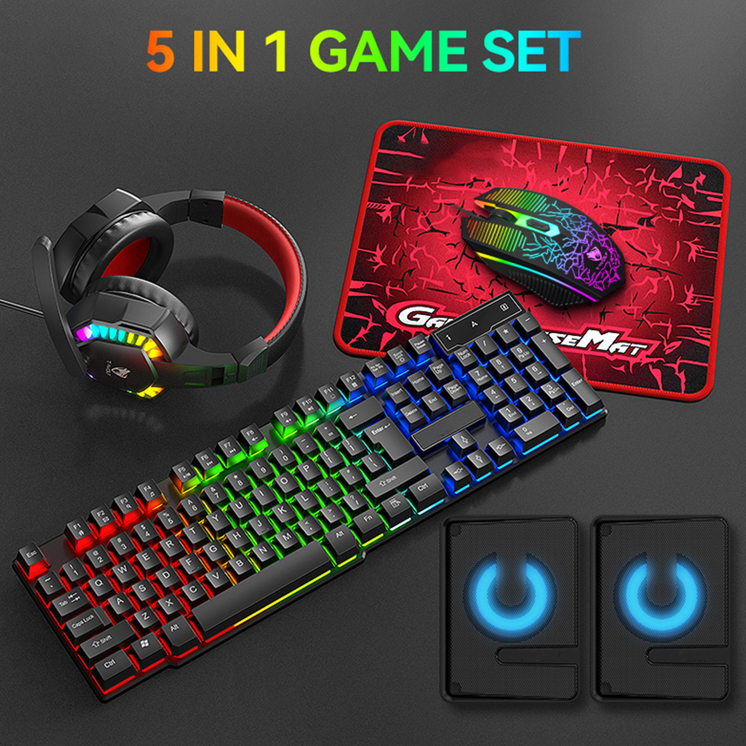 5-in-1 Set Gaming Combo Keyboa - Gaming Keyboard Bundle review and price