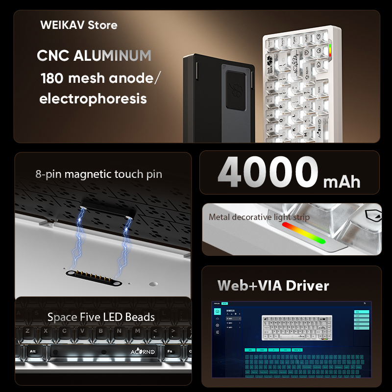 WEIKAV Lucky65 V3 Lucky65V3 Wi - Gaming Keyboard Bundle review and price