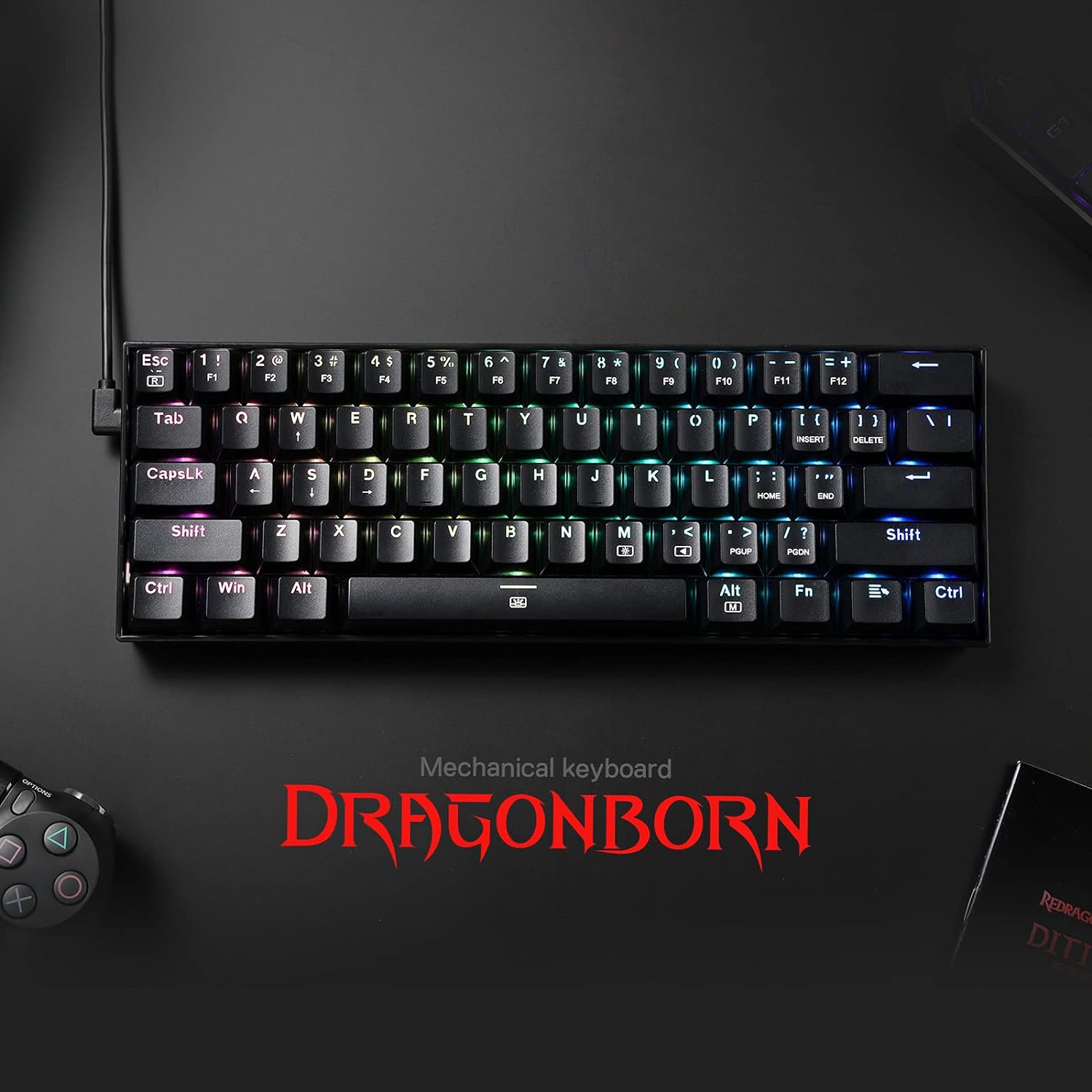 Redragon K630 Dragonborn 60% W - Gaming Keyboard Brand review and price