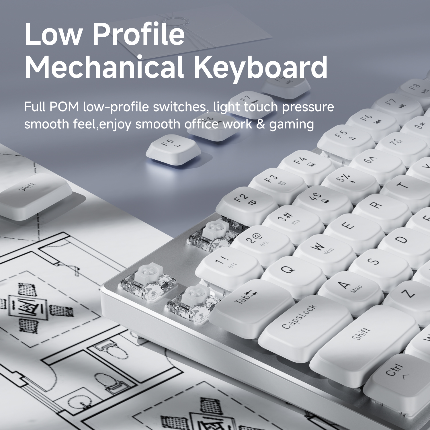 EWEADN Wireless Low-Profile Me - Gaming Keyboard Nearby review and price