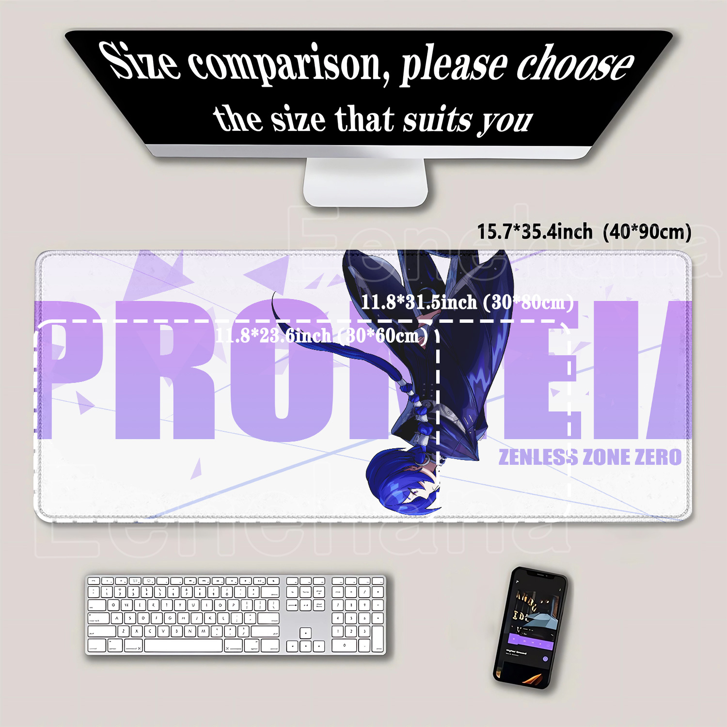 Anime Girl Promeia Mouse Pad Z - Gaming Keyboard Typewriter review and price