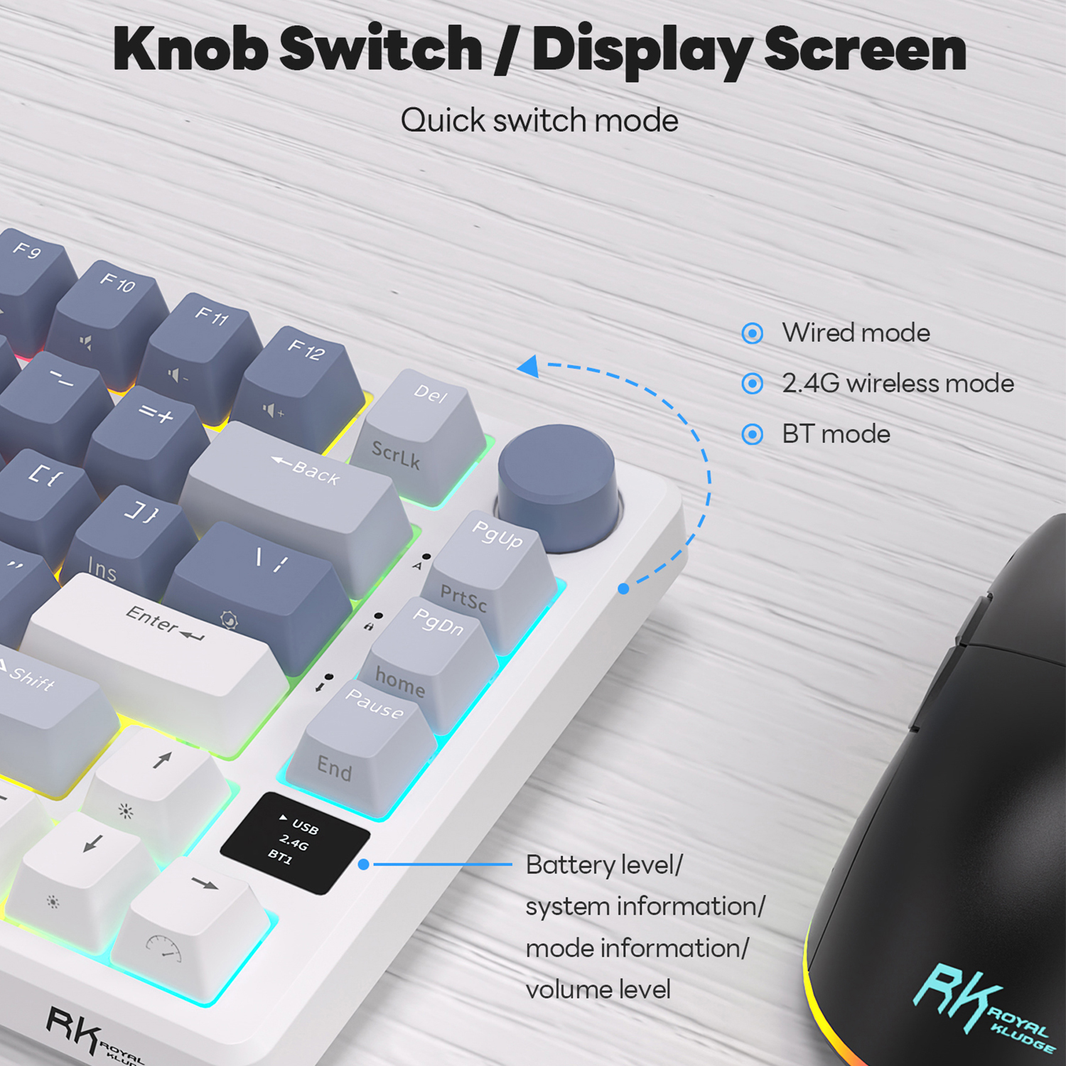 RK ROYAL KLUDGE M75 2.4G Wirel - Gaming Keyboard Bundle review and price