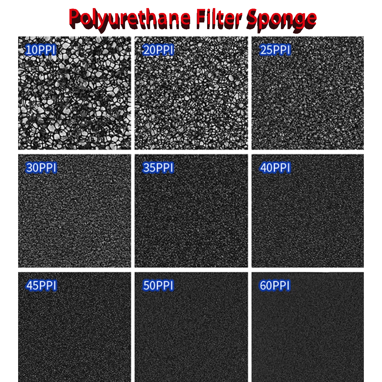 10ppi - 60ppi Aperture Polyure - Polyurethane Foam Sheet review and price