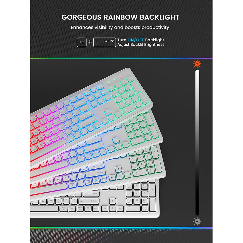Backlit Wireless Keyboard and  - Gaming Keyboard Bundle review and price